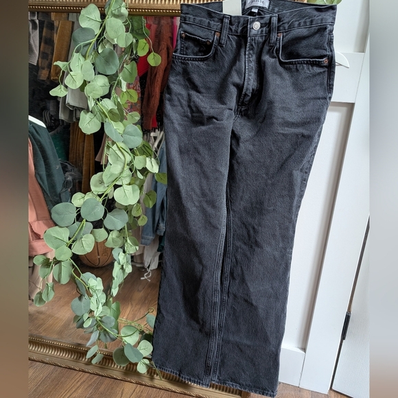 Agolde Black Straight Leg Jeans - Picture 10 of 11